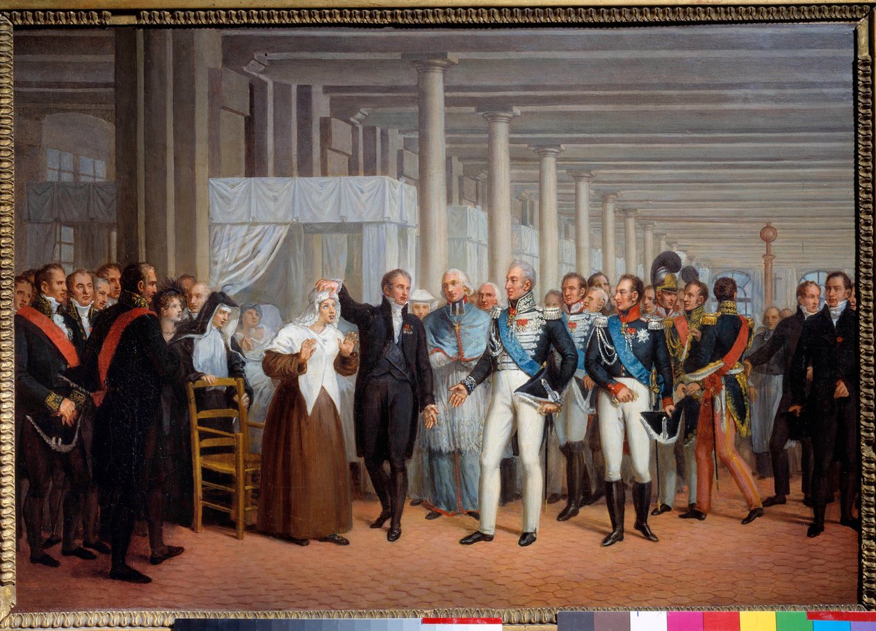 The anatomist and surgeon Baron Guillaume Dupuytren at the Hotel Dieu presents an eye operation to King Charles X by French School
