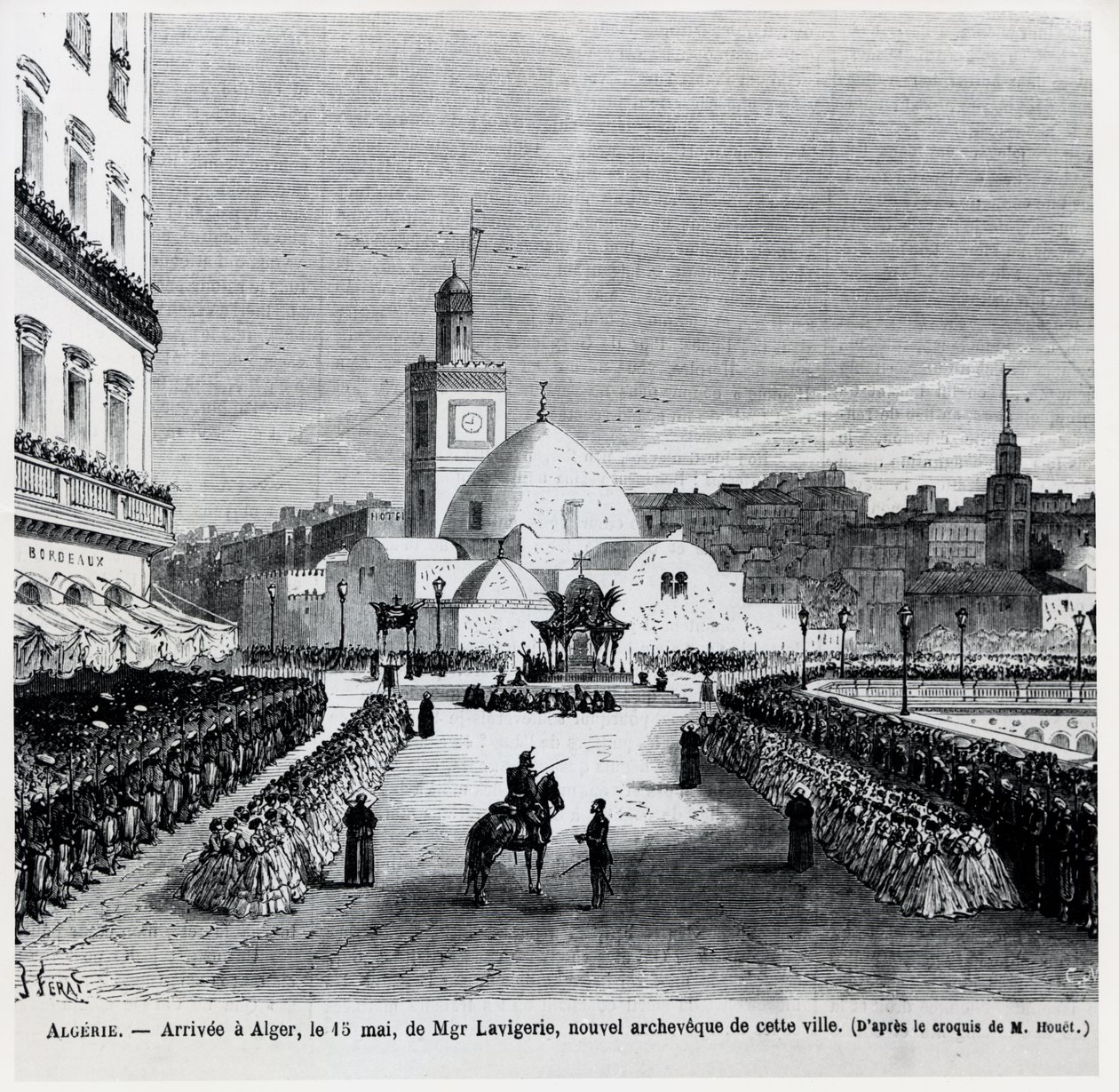 The arrival in Algiers of Charles Lavigerie, the new Archbishop of the town, 15 May 1867 by French School