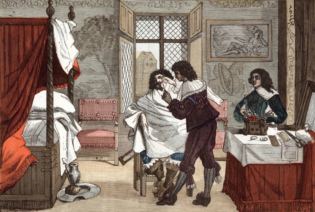 The barber, France, engraving by Abraham Bosse, c. 1640 by French School