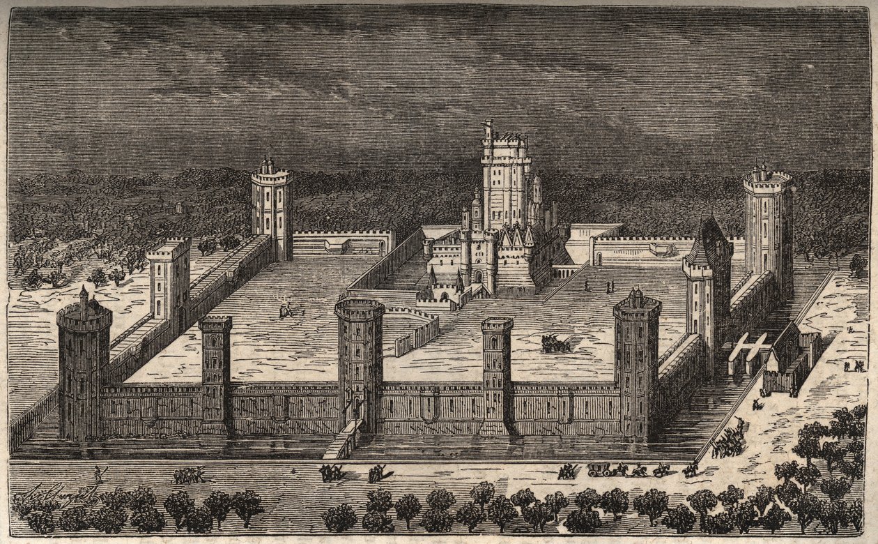 The Castle of Vincennes in the 17th Century - Engraving in 