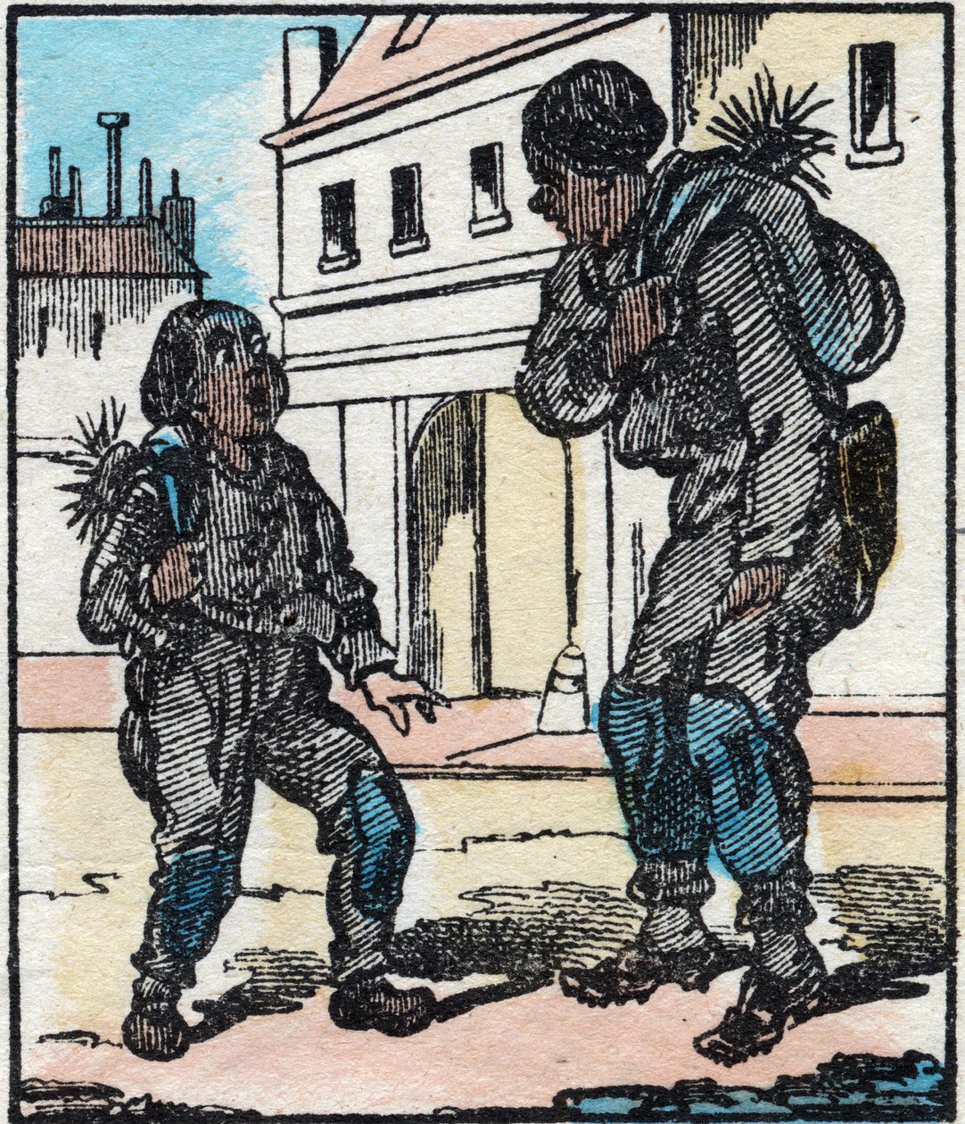 The chimney sweep. Engraving in 