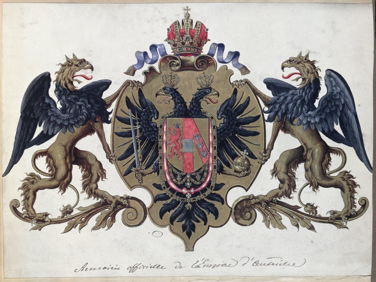 The coat of arms of the Austrian Empire, before 1867 by French School