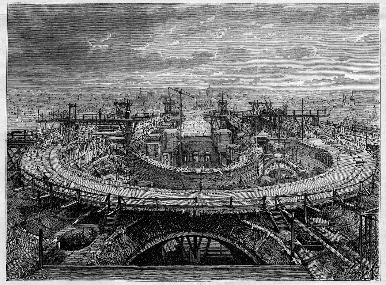 The Construction Site of the Church of the Sacre Coeur of Montmartre in 1886, In 