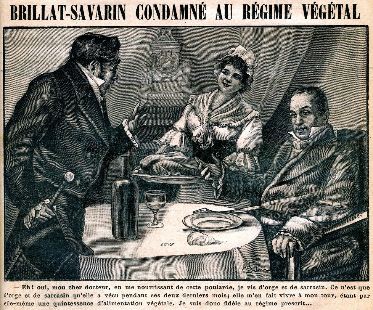 The curious vegetarian diet of gastronome Jean Anthelme Brillat-Savarin (1755-1826) by French School