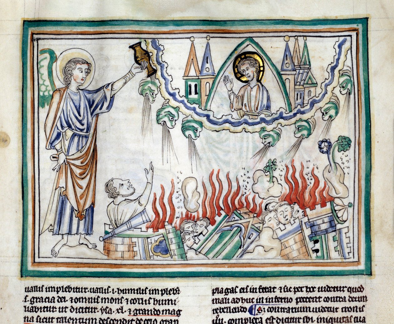 The Destruction of Babylon (miniature) by French School