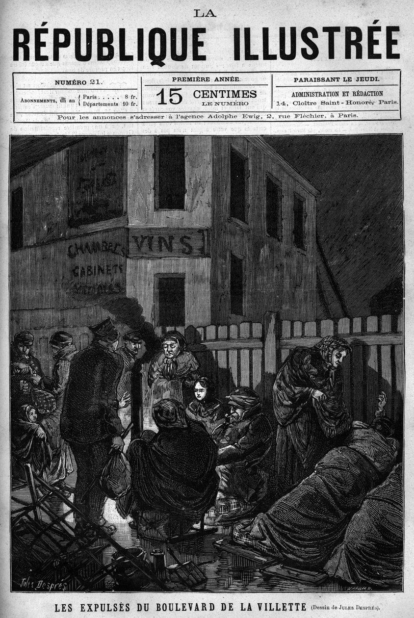 The Evictions of Boulevard de la Villette by French School