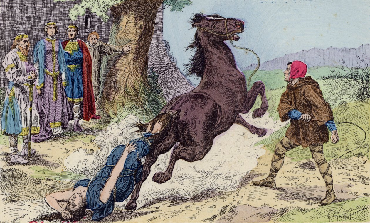 The Execution of Brunhilda of Austrasia by Chlothar II, 613 by French School