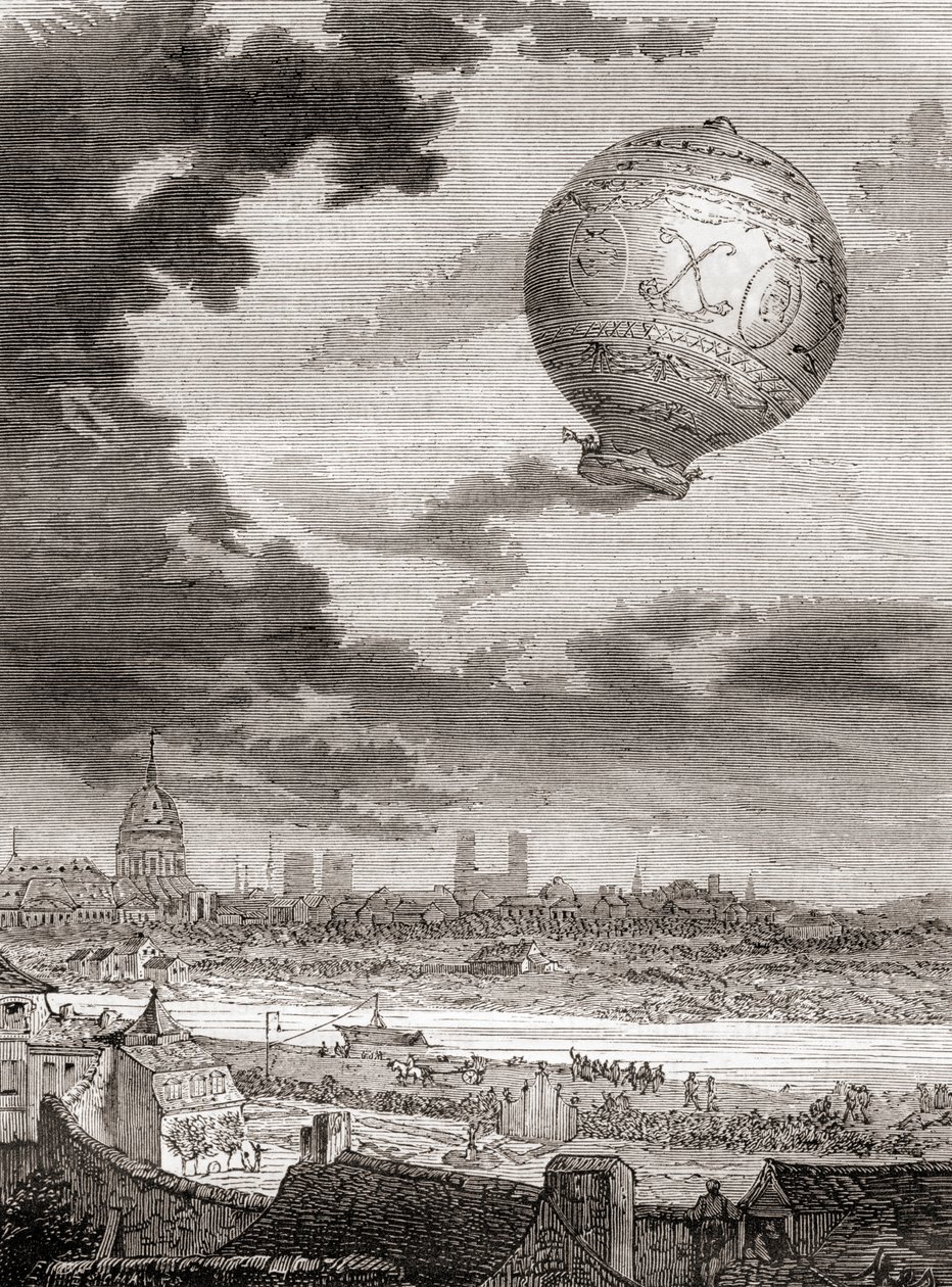 The First Untethered Balloon Flight by Jean-François Pilâtre de Rozier and the Marquis d