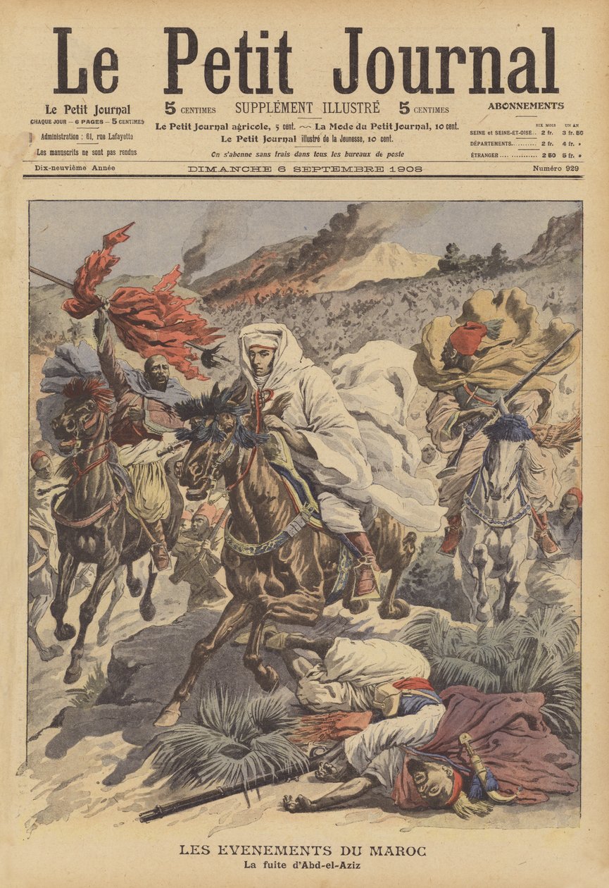 The Flight of Sultan Abdelaziz of Morocco by French School