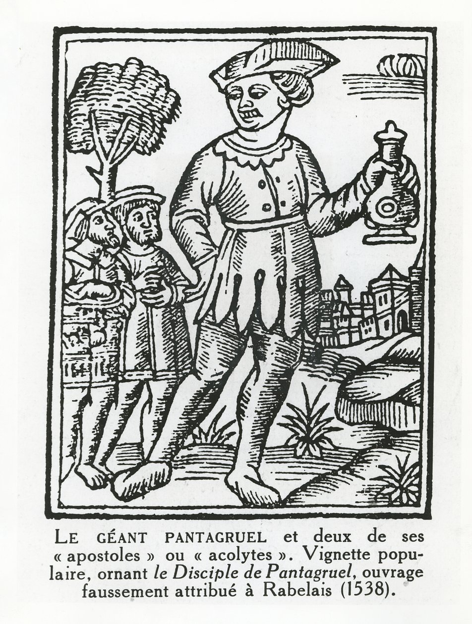 The giant Pantagruel and two of his apostles, from 