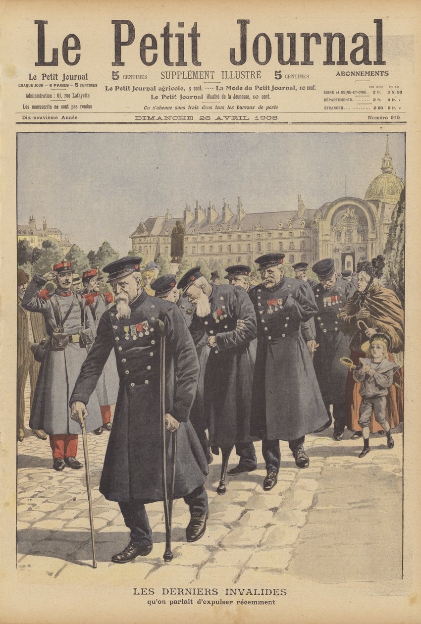 The Last War Veterans from the Hotel des Invalides, Paris by French School