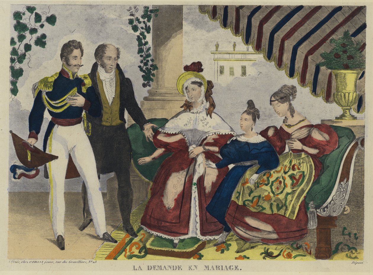 The Marriage Proposal by French School