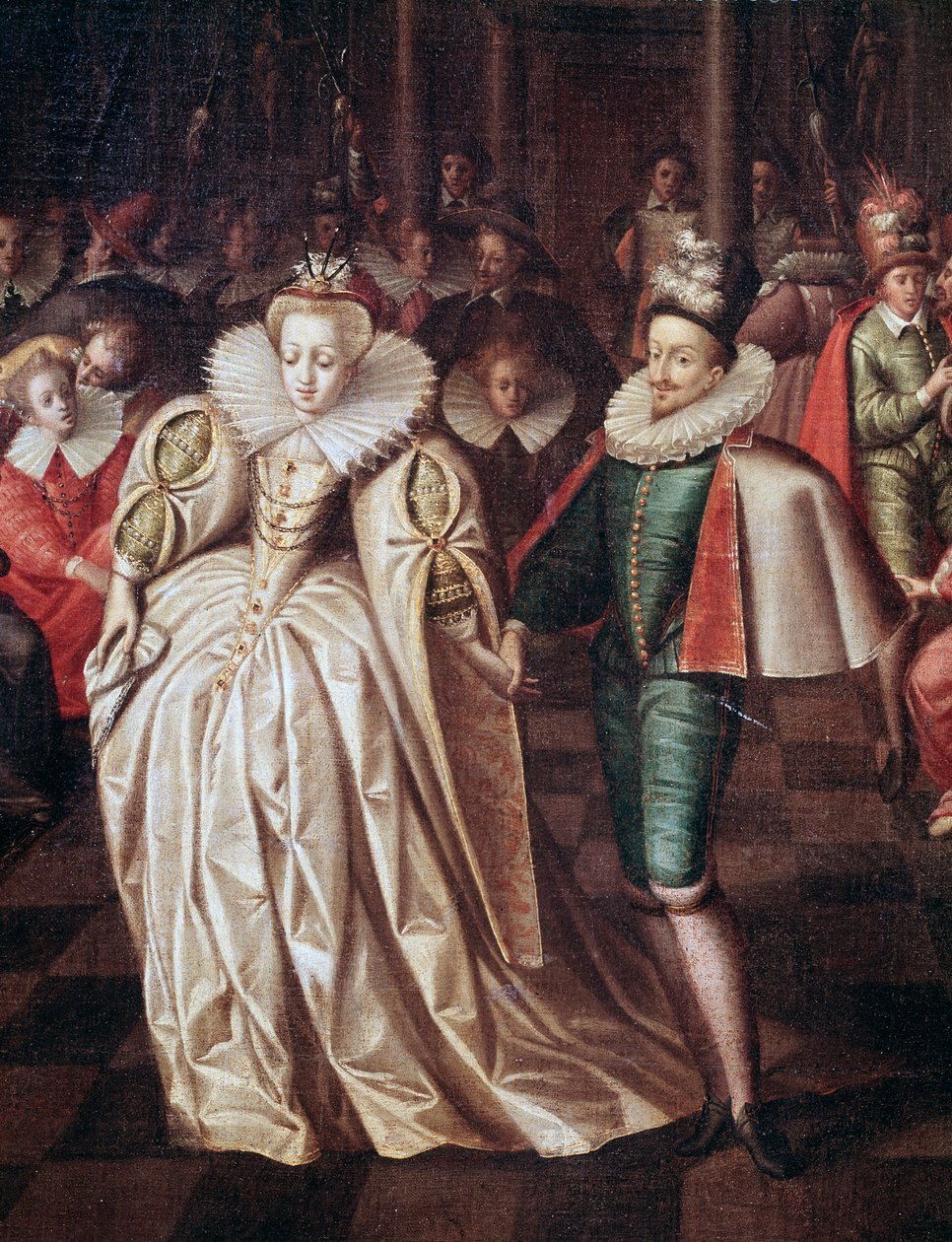 The Married Couple, Duc de Joyeuse and Margaret of Lorraine (detail) by French School