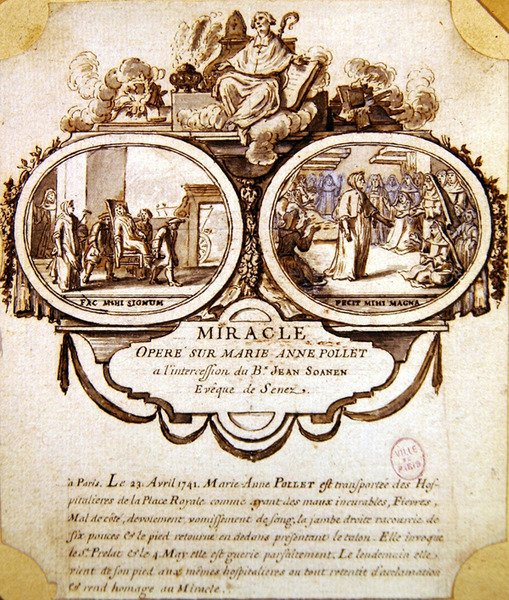 The miracle of Marie-Anne Pollet, c.1741 by French School