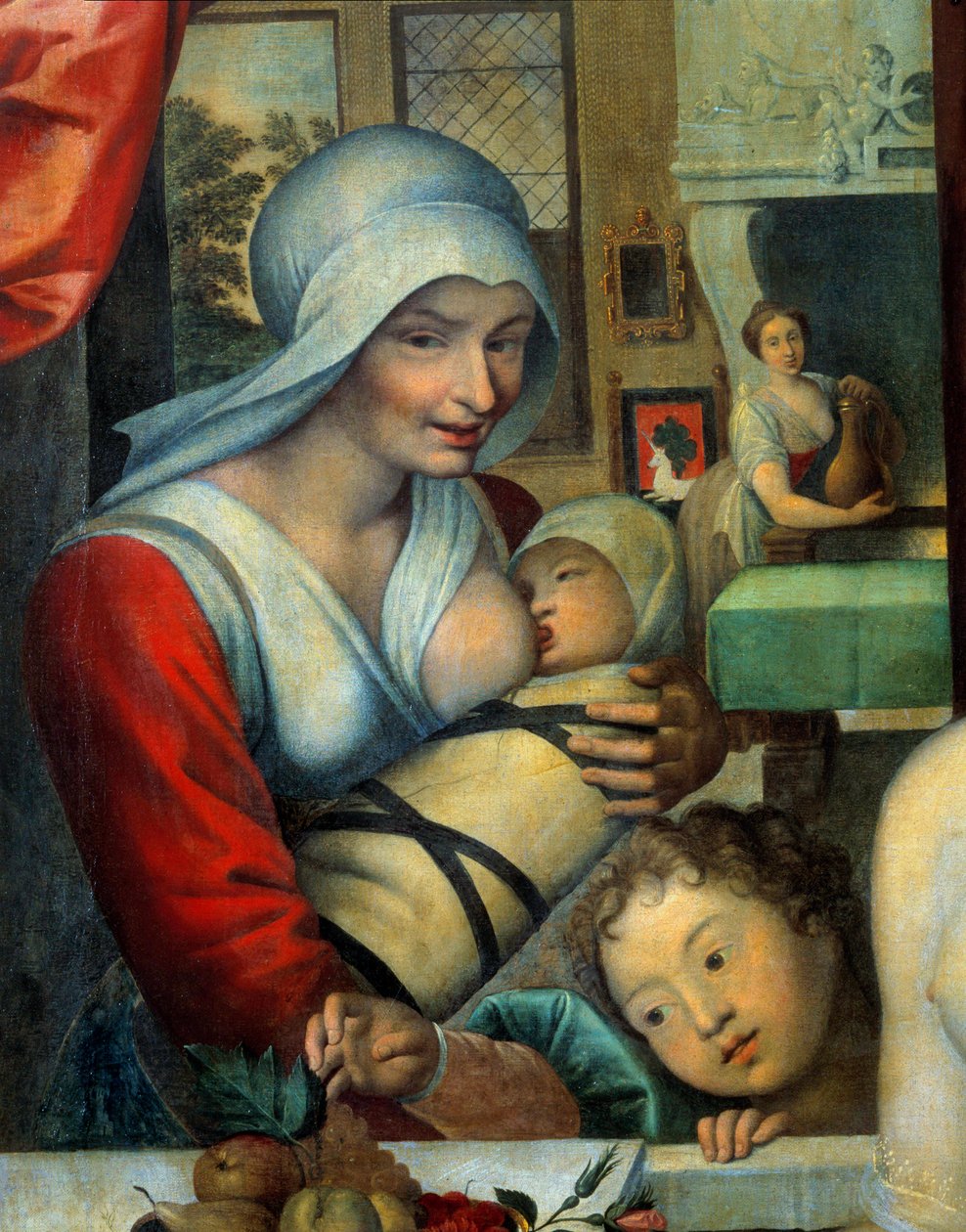 The nurse with the child (detail) by French School