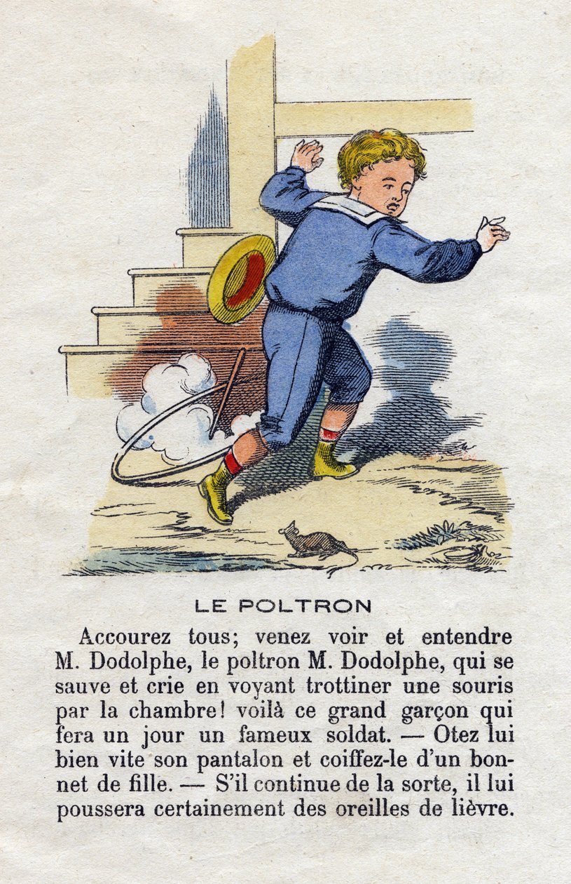 The coward by French School