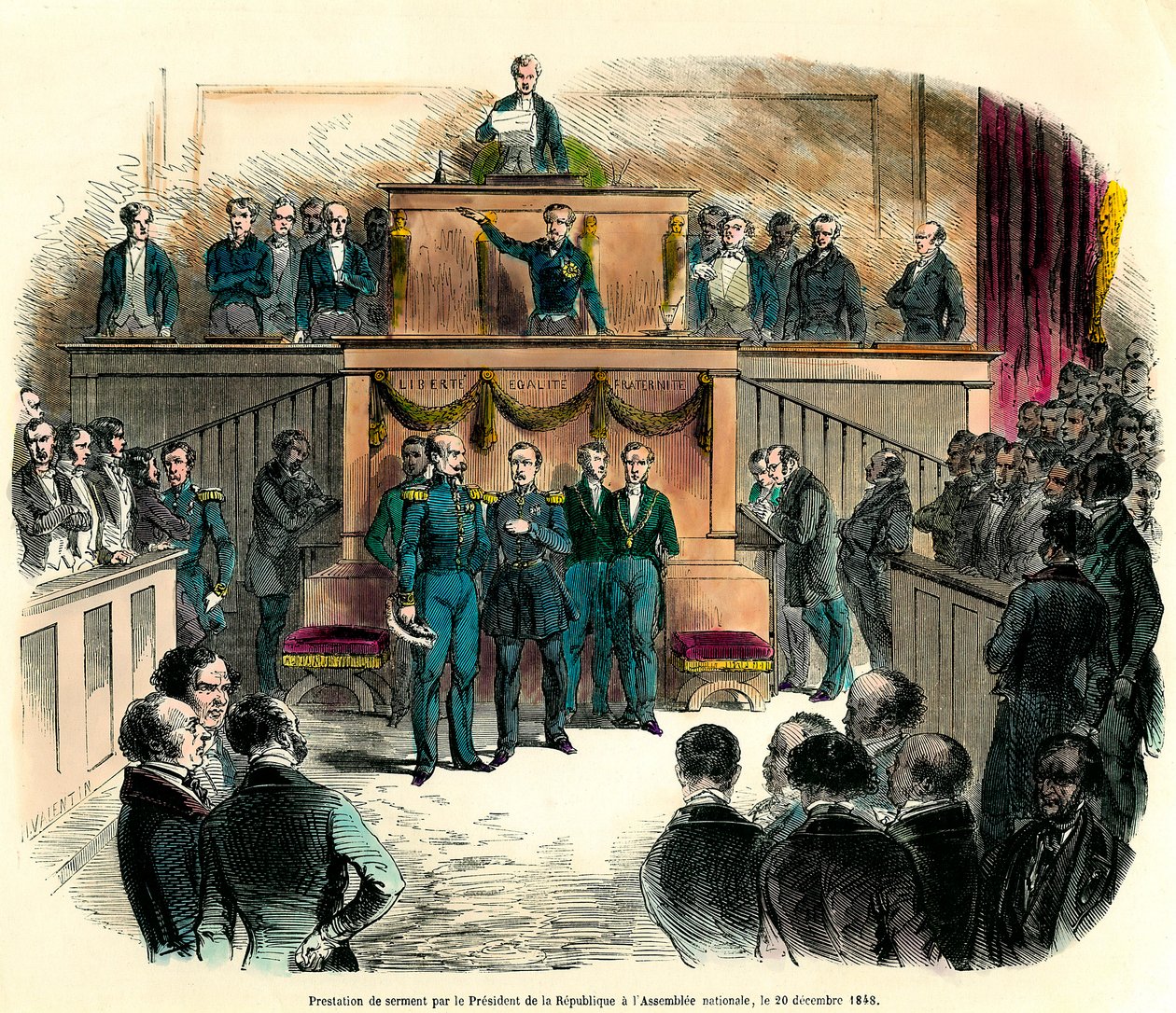 The Swearing-In of Louis Napoleon III at the National Assembly on 20 December 1848 by French School