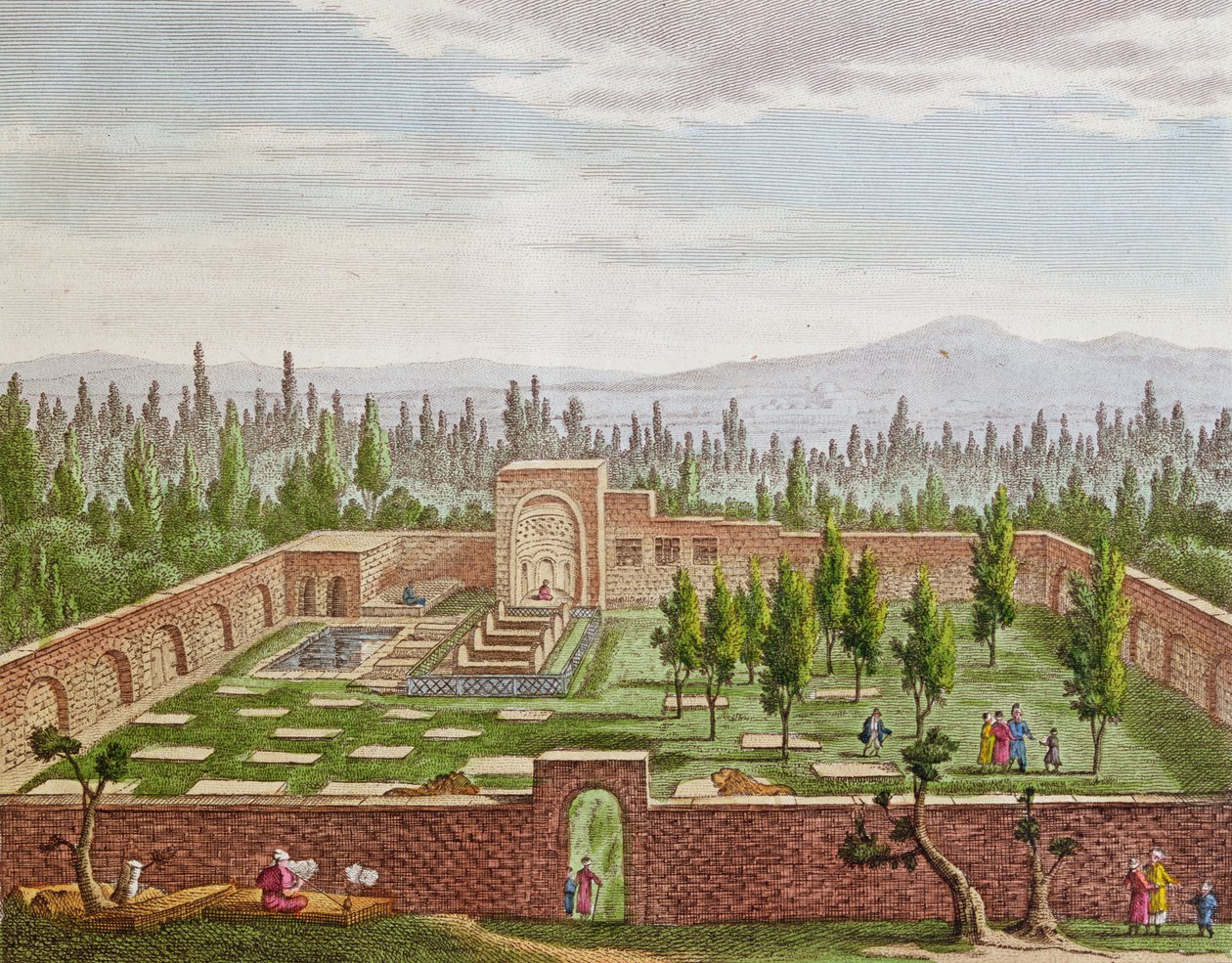 The Tomb of the Great Persian Poet Hafiz Shirazi at Shiraz by French School