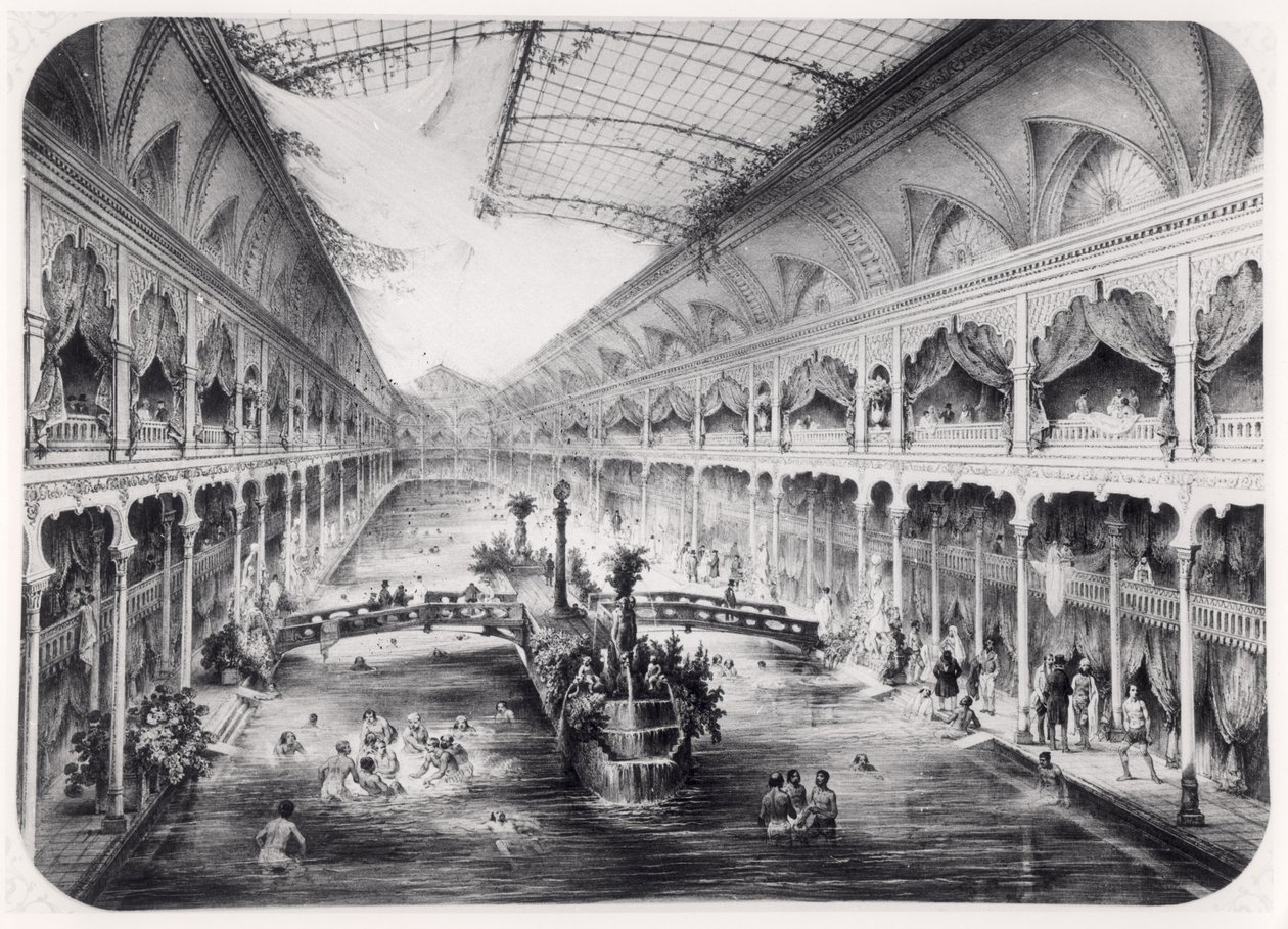 The water gymnasium of the Champs-Elysees at Paris, 1847 by French School