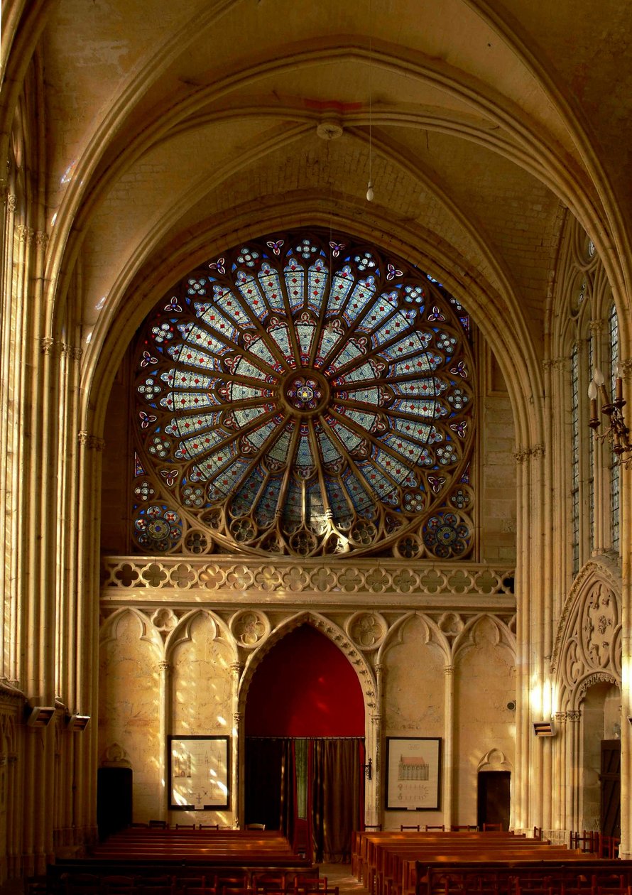 The West Rose Window (rose window - internal) by French School