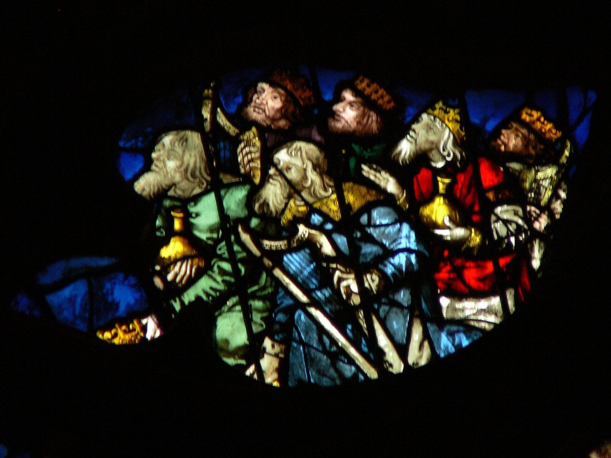 The West Rose Window Depicting a Scene from the Book of Revelation: Elders, with Harps and Phials of Perfume, Prostrate Themselves by French School