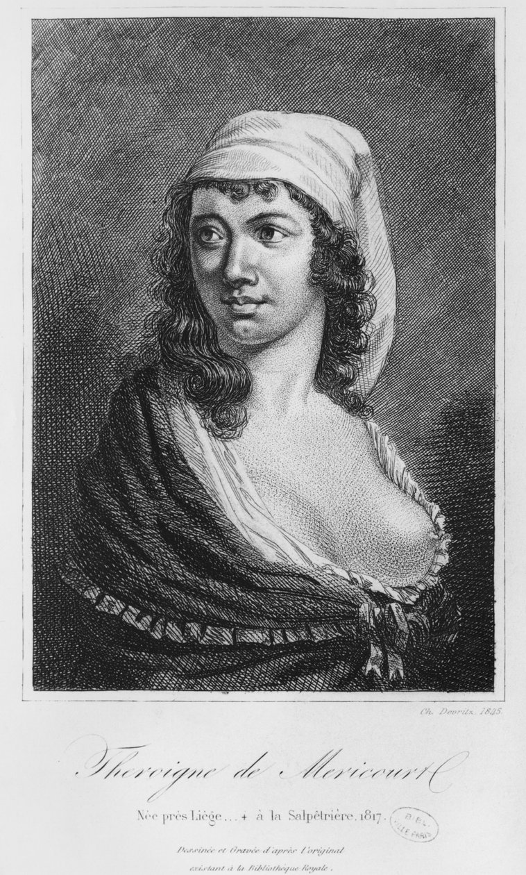 Theroigne de Mericourt, engraved by Charles Devrits, 1845 by French School
