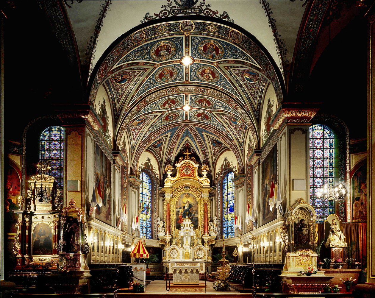 Thierenbach - Interior of the Cathedrale Notre-Dame de Alsace - La Nef by French School