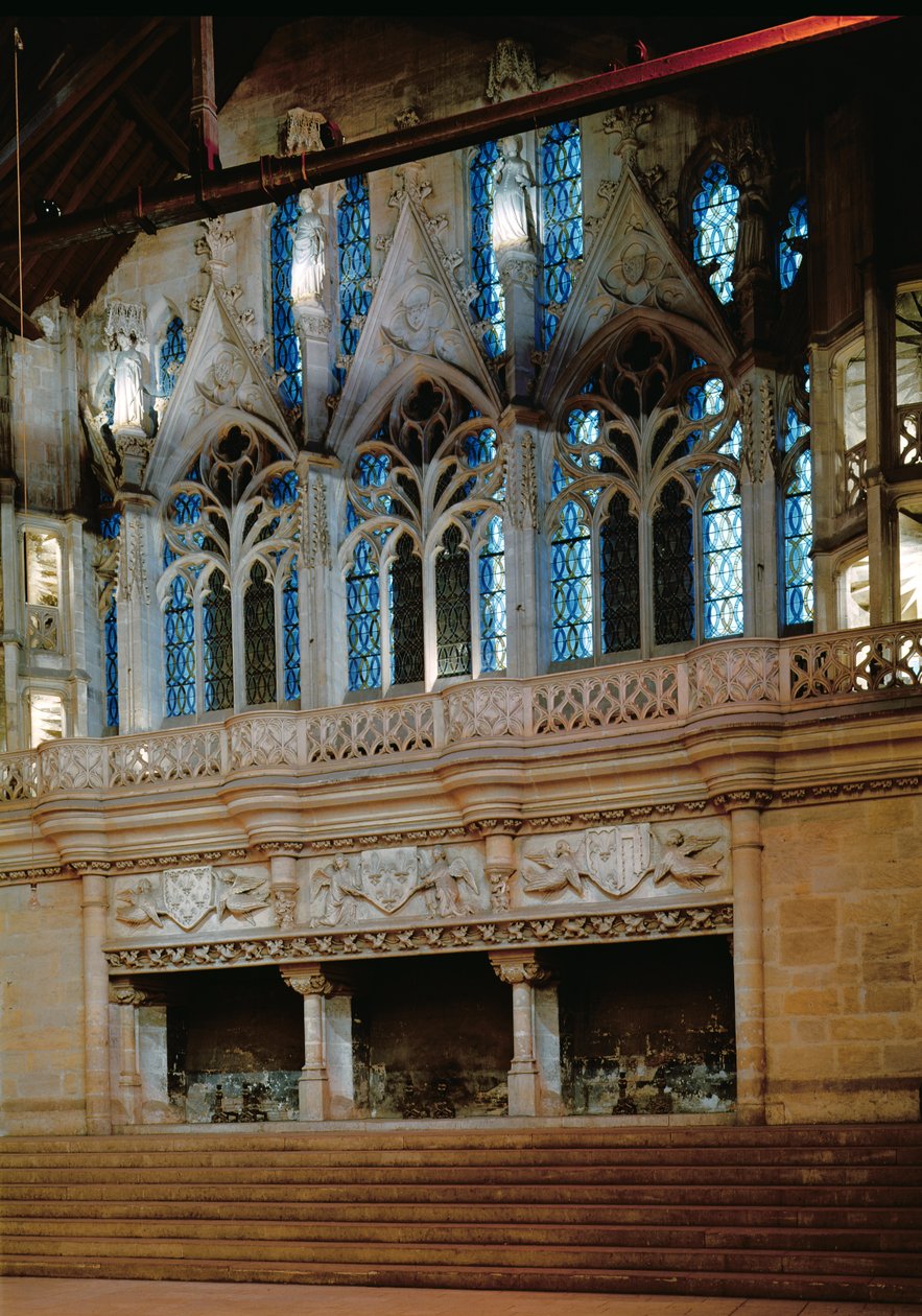 Three Sculptured Fireplaces in the Salle des Pas-Perdus by French School