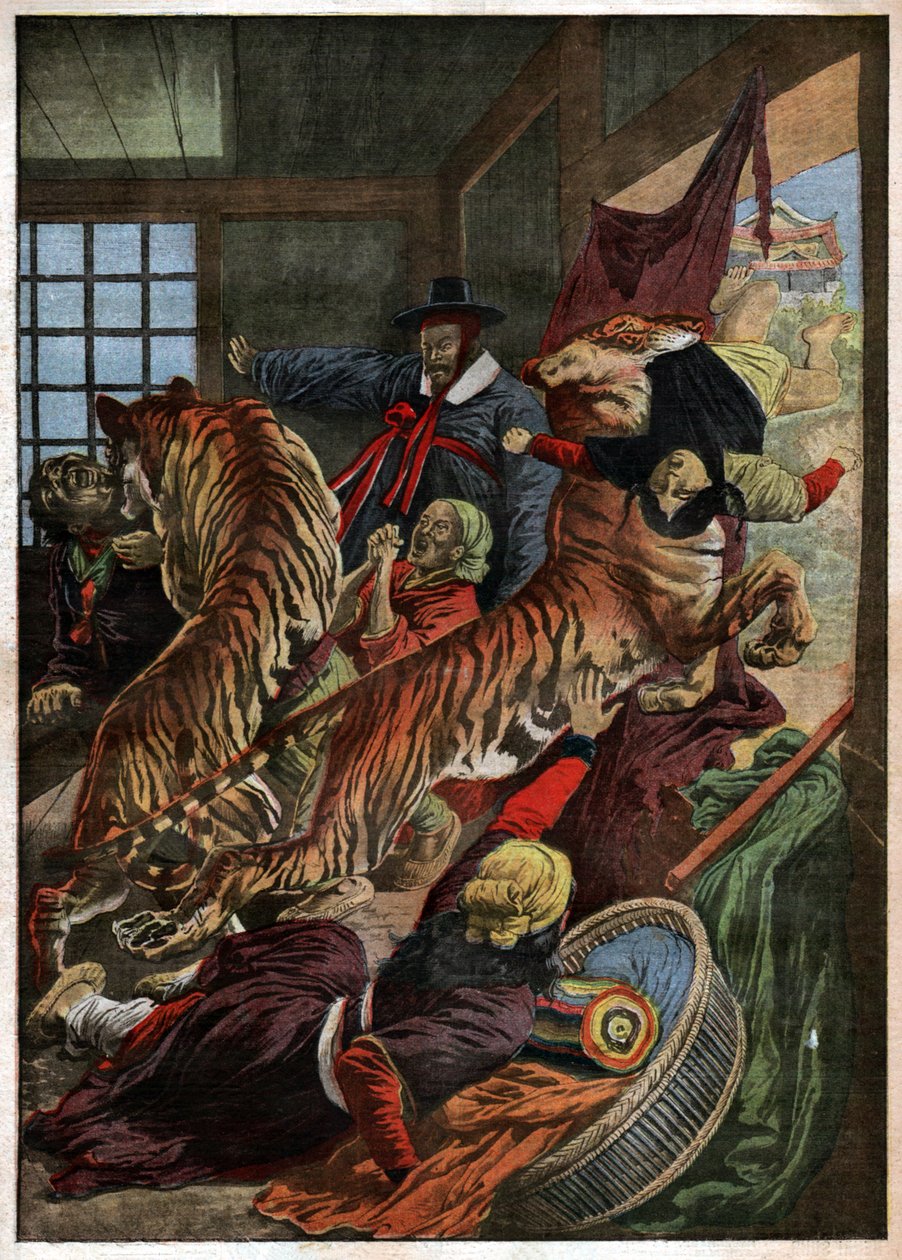 Tiger Attack by French School