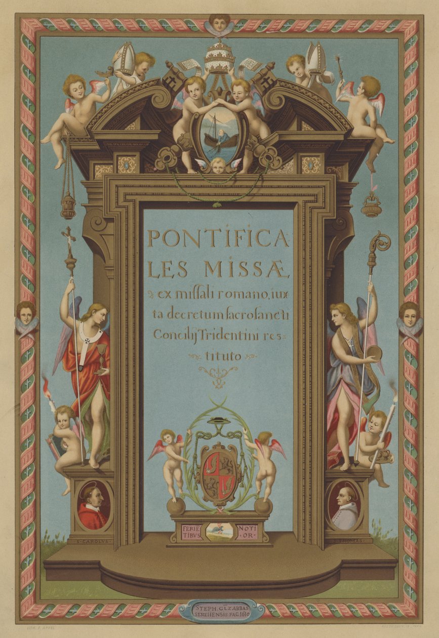 Title Page of Missal Pontifical by French School