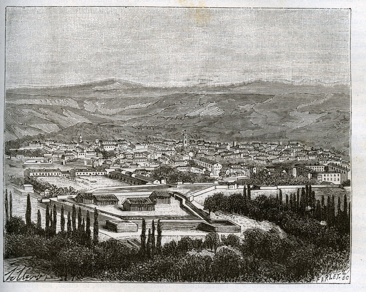 Tlemcen in Algeria in the 19th century - engraving in “La France illustree: geographie, histoire, administration statistique” by V.A. Malt-Brown. 1884 by French School