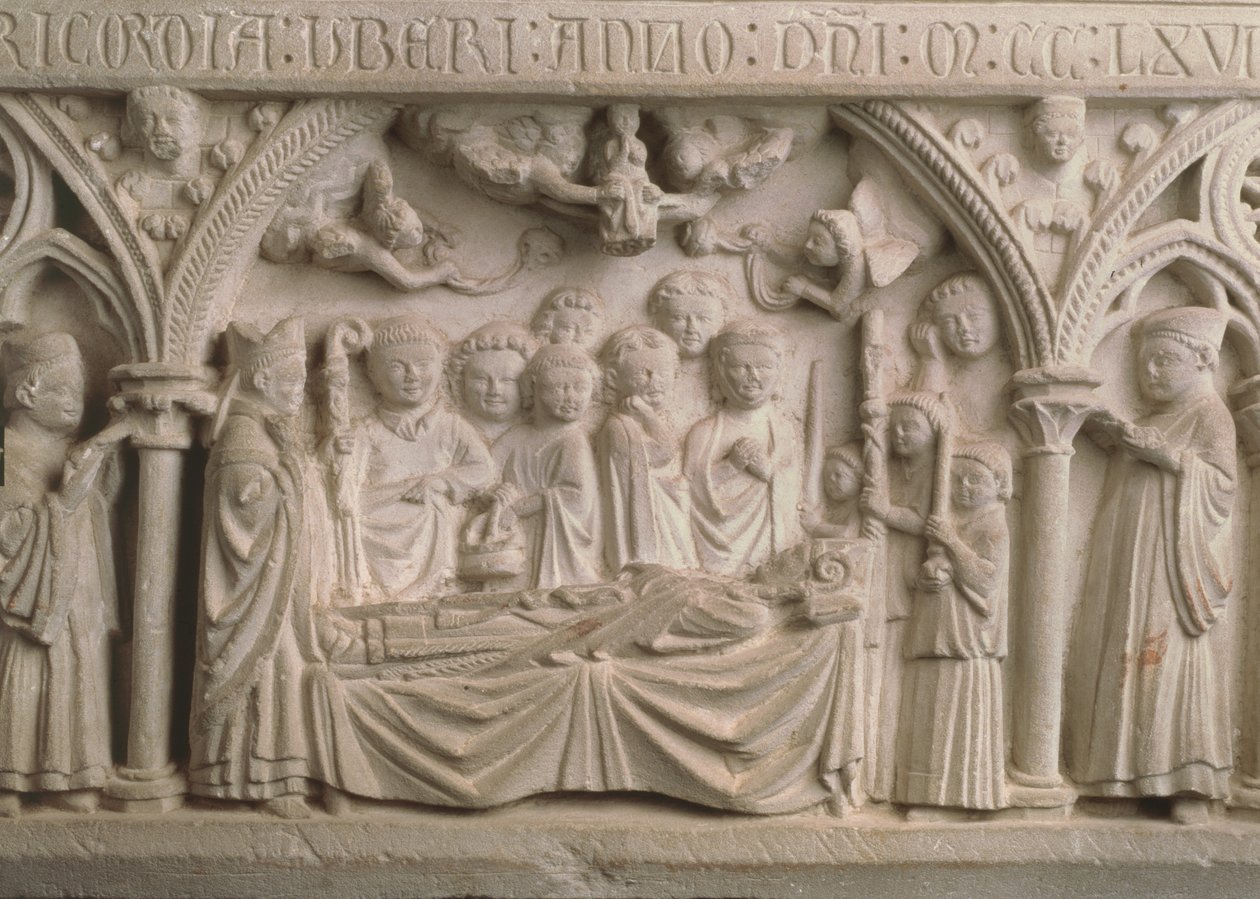 Tomb of Bishop Radulphe (d.1266), (detail) by French School
