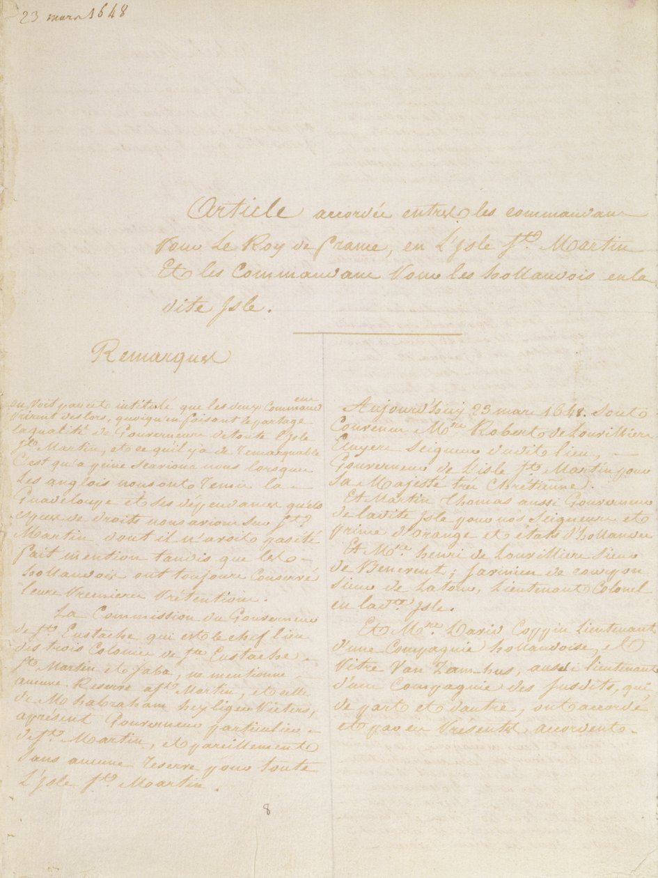 Treaty of Concordia, March 23, 1648 by French School