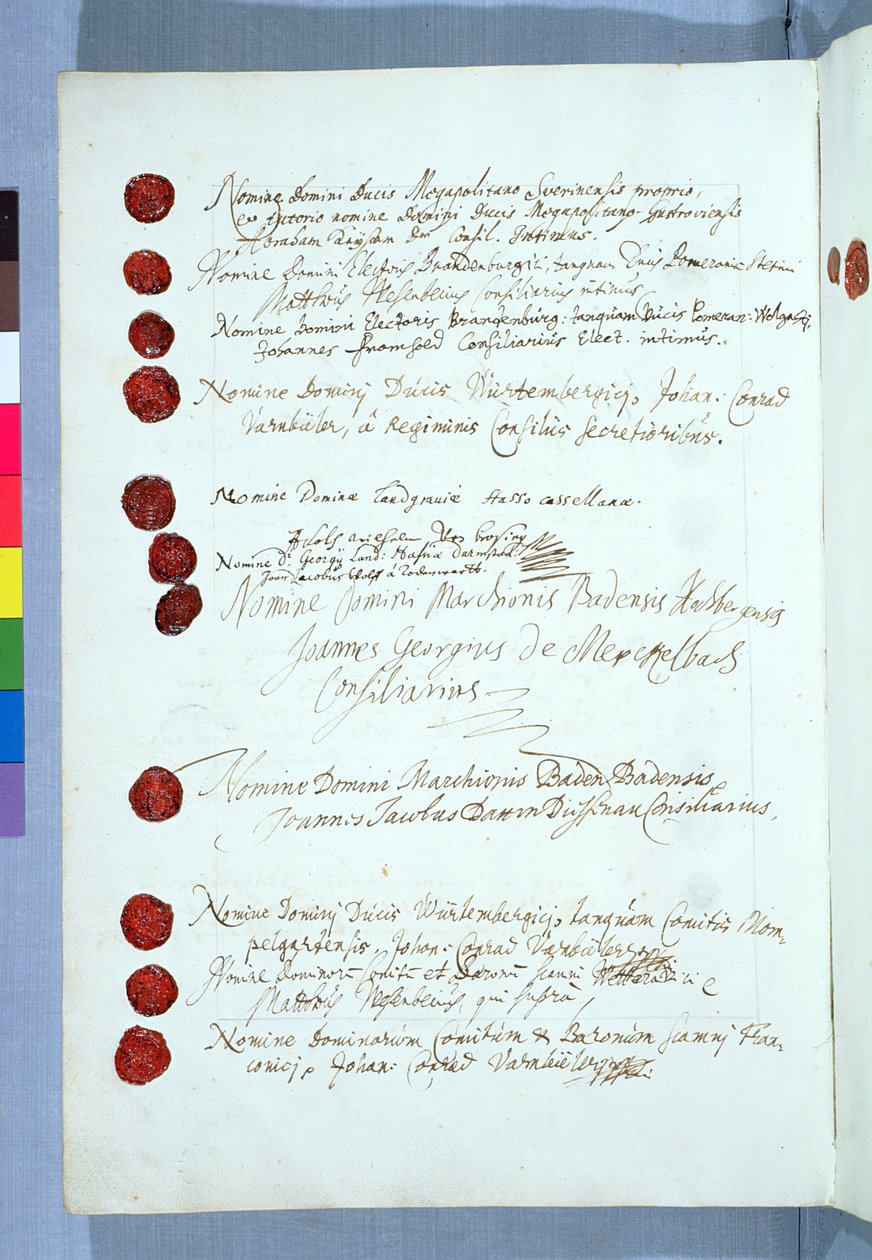 Treaty of Westphalia, signed at Munster 24th October 1648 by French School