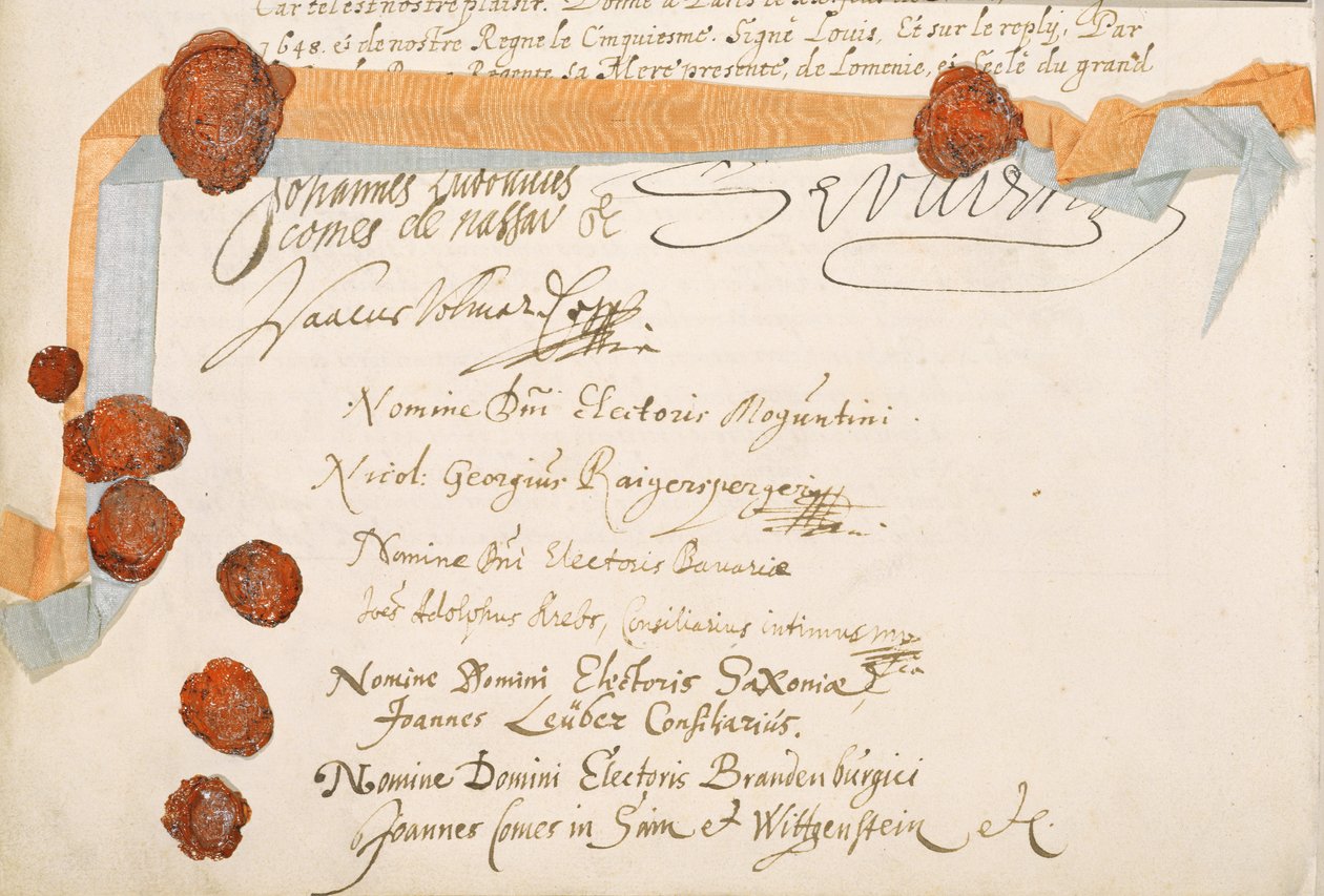 Treaty of Westphalia, signed at Munster 24th October 1648 by French School