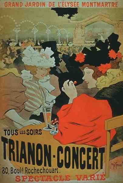 アンリ　ド　Jane Avril & Trianon-Concert ポスター Trianon Concert' at the Grand Jardin de L'Elysee Montmartre, Paris