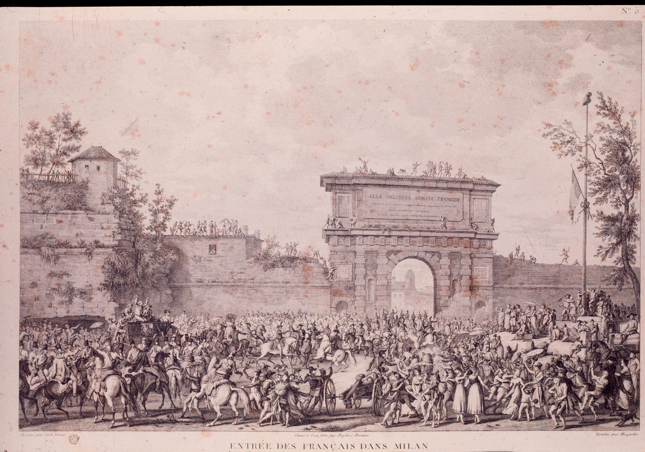 Triumphal entry of the French troops under Napoleon Bonaparte in Milan, May 15 by French School