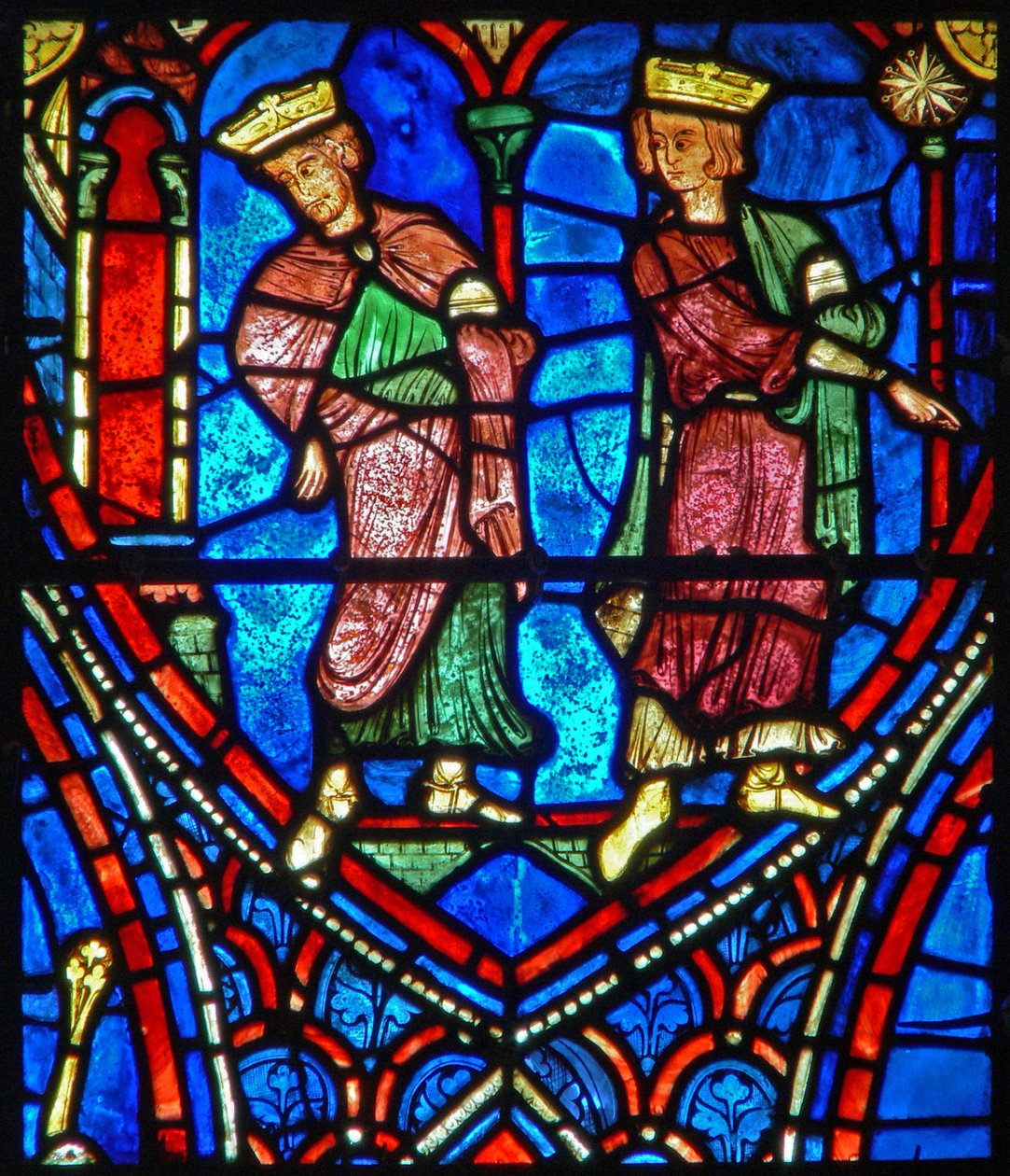 Two Magi Follow the Star of Bethlehem by French School