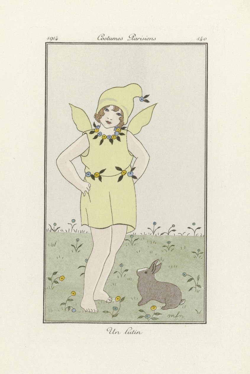 A Goblin, from Costumes Parisien, published 1914 by French School