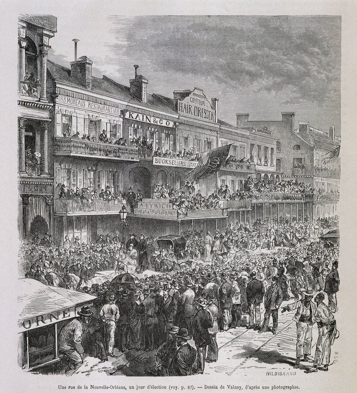 A street in New Orleans on election day 1875 - in 