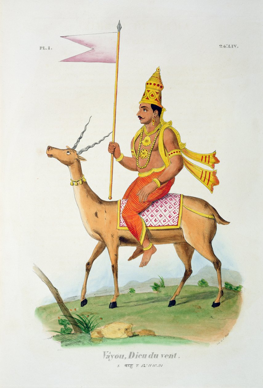 Vayu, Engraved by C. de Motte (1785-1836) by French School