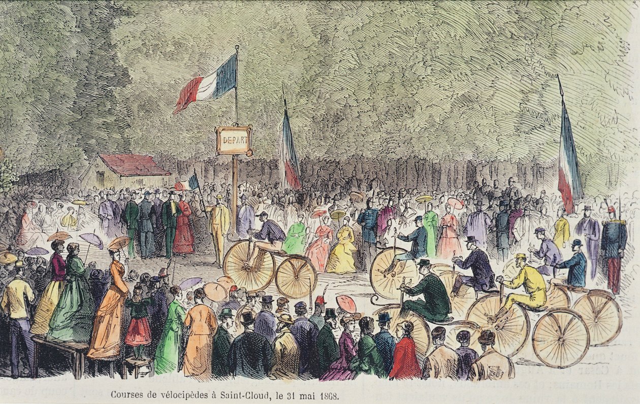Velocipede Race at Saint-Cloud, 31st May, 1808 by French School