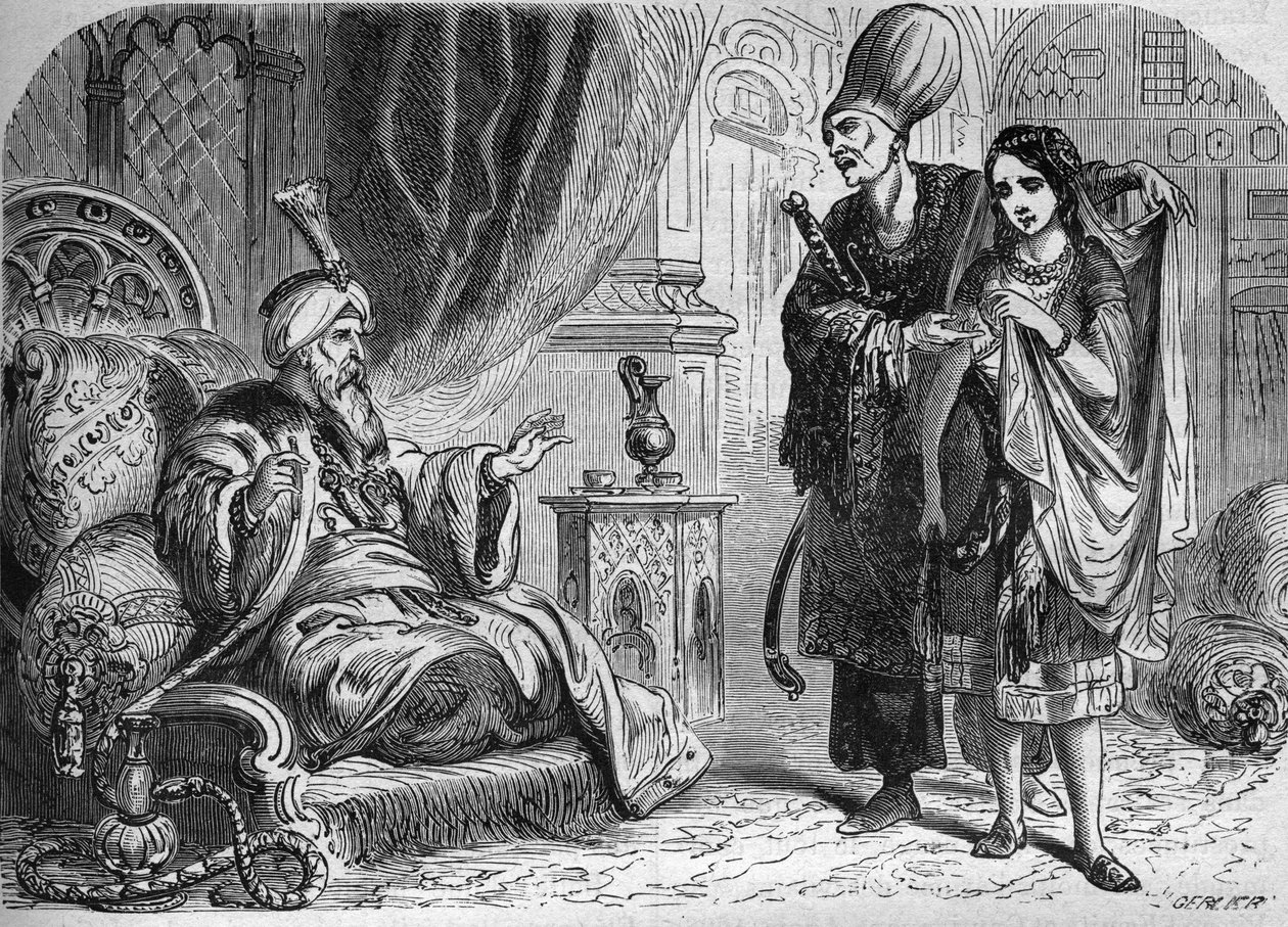 Venetian Baffa, favorite of Mourad III (1574-1595) or Amurat III Ottoman sultan by French School