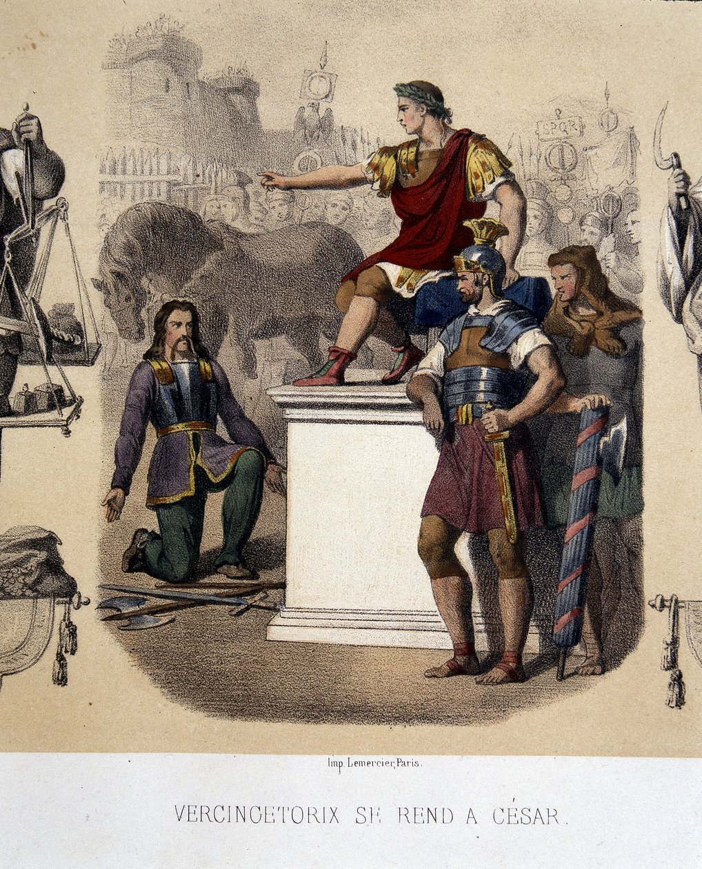 Vercingetorix Surrenders to Caesar (52 BC) by French School