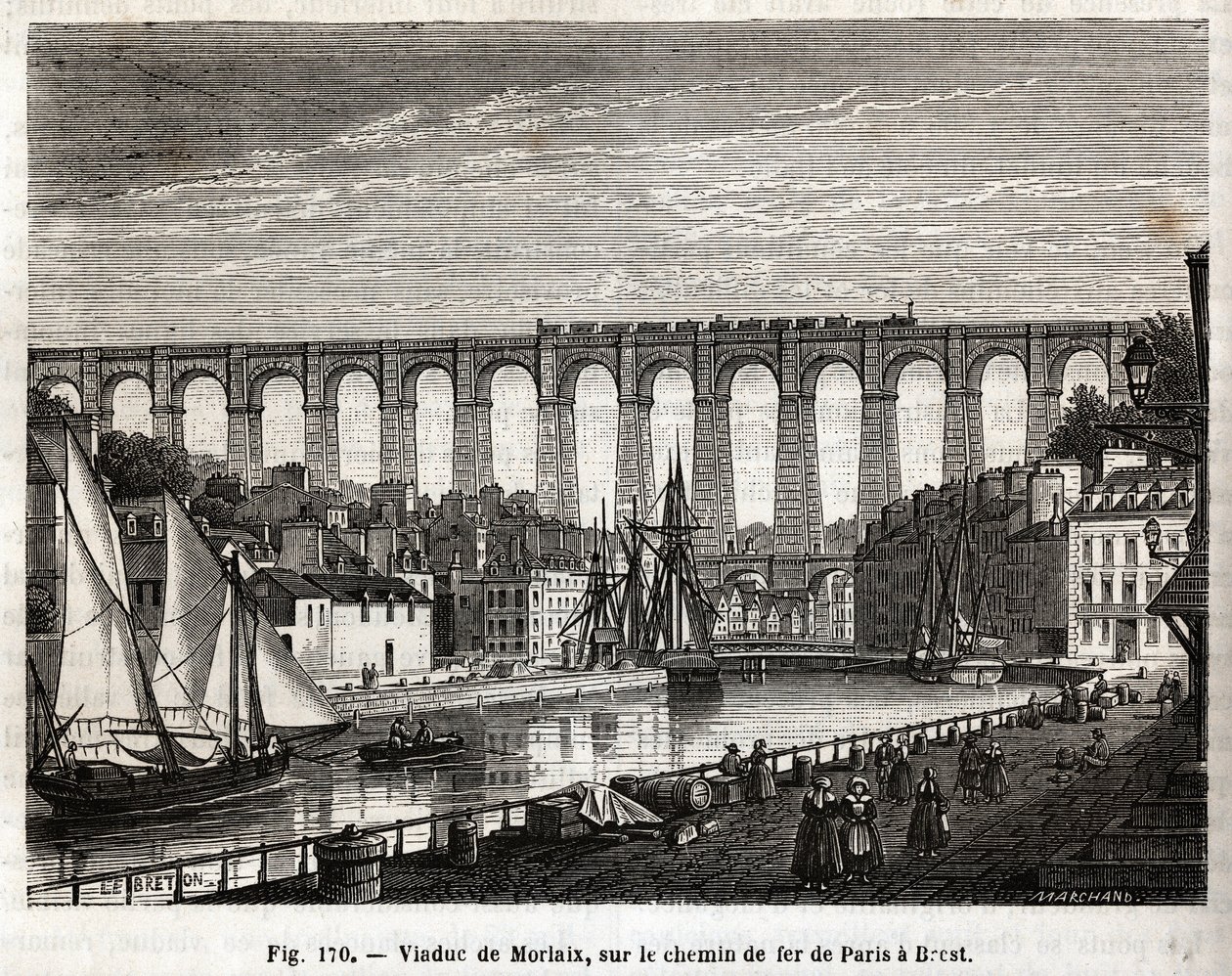 Viaduct de Morlaix by French School