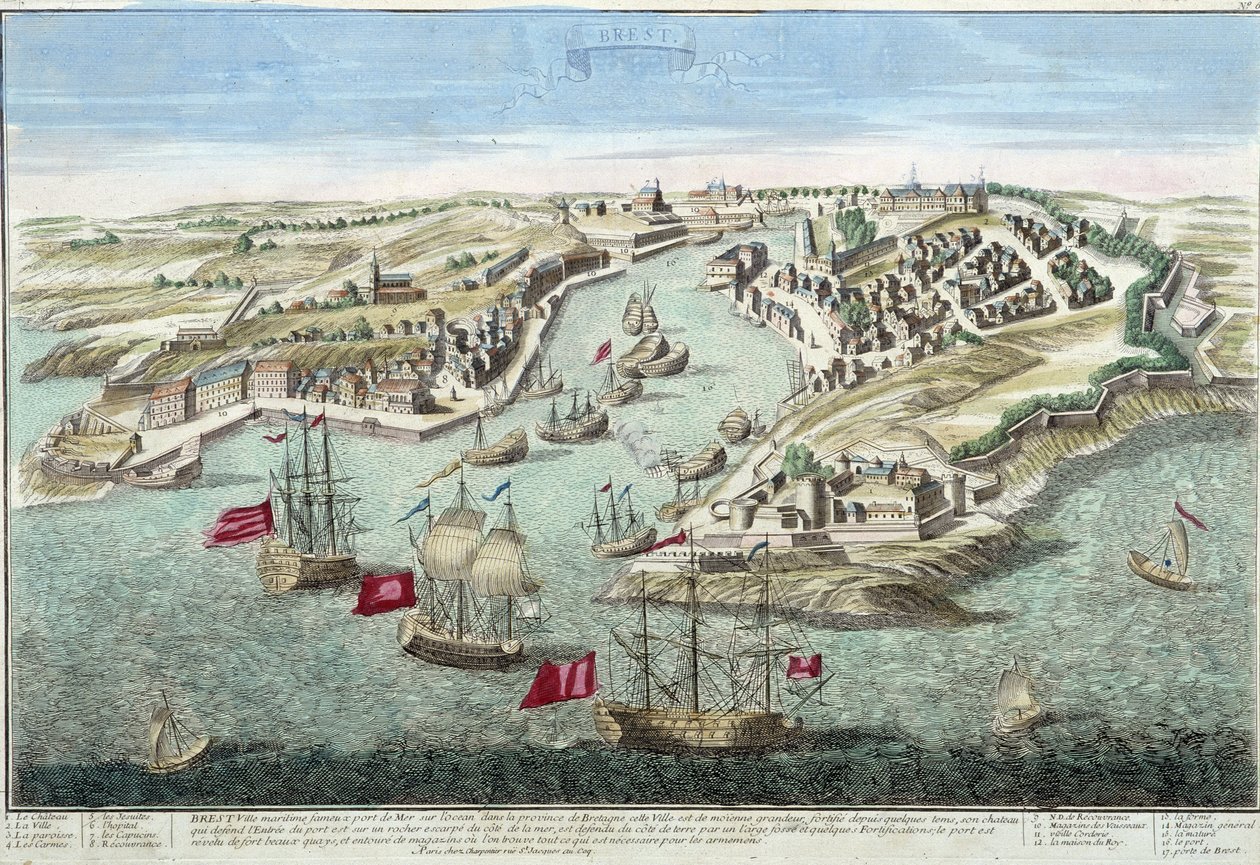 View of Brest in the 18th Century by French School