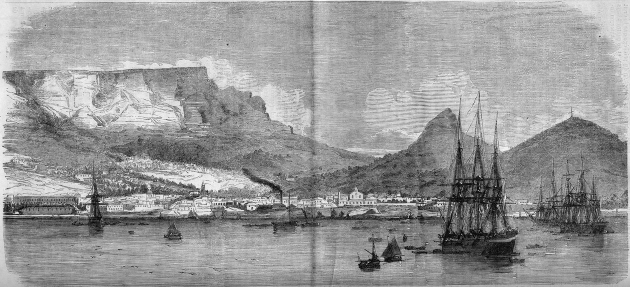View of Cape Town, South Africa by French School