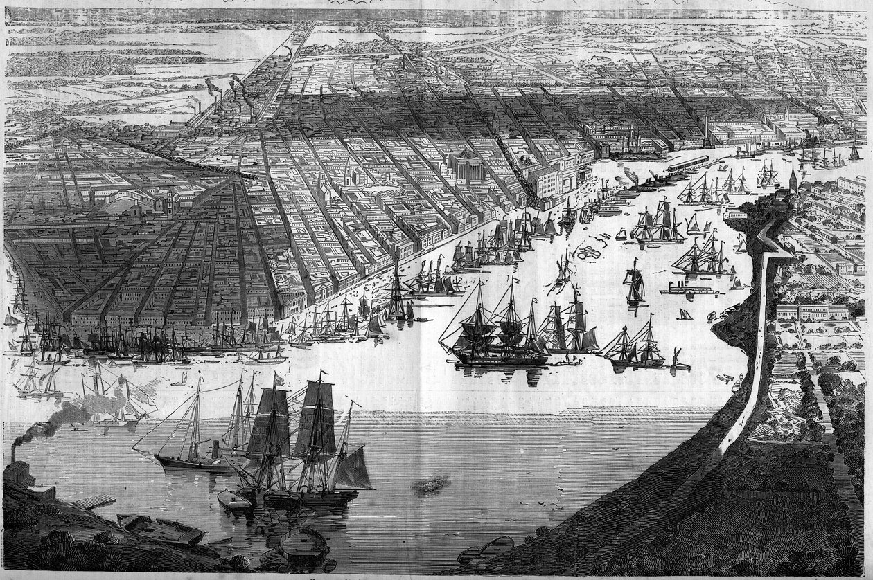 View of New Orleans City, United States by French School