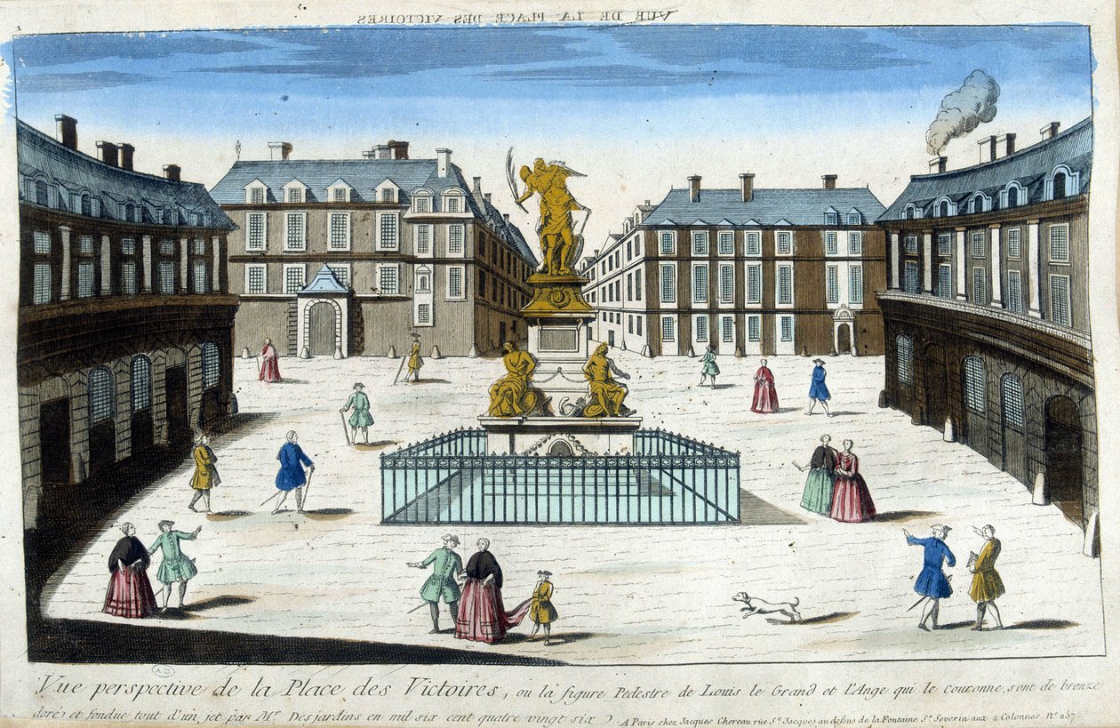 View of Place des Victoires in Paris - Optical View by French School