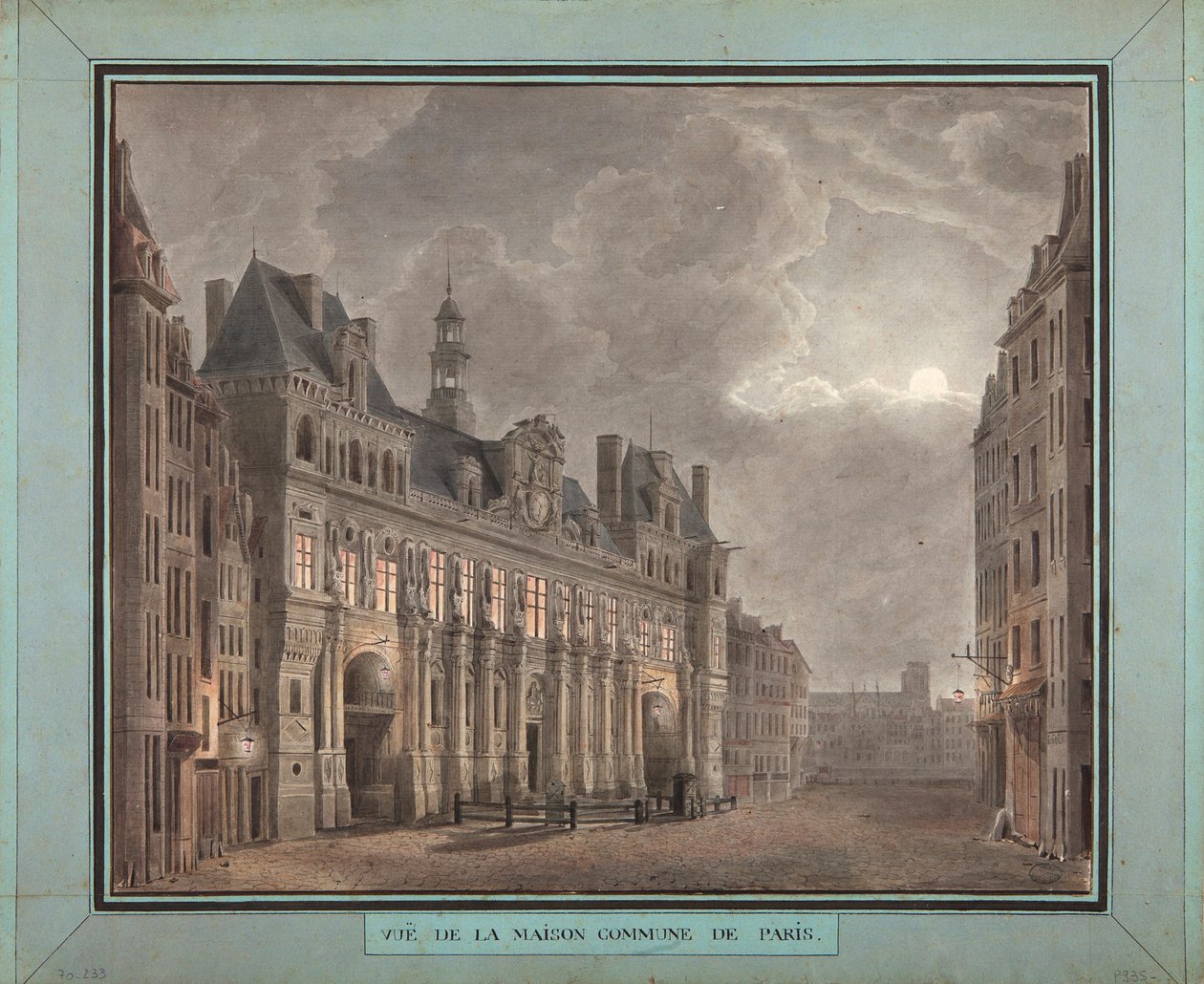 View of the Maison Commune of Paris, between 1790-95 by French School